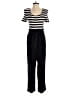 S.L. Fashions Stripes Black Jumpsuit Size 10 - photo 1