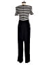 S.L. Fashions Stripes Black Jumpsuit Size 10 - photo 2