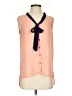 Whisper 100% Polyester Orange Sleeveless Blouse Size S - photo 1
