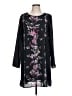 Xhilaration 100% Polyester Floral Black Casual Dress Size L - photo 1