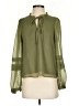 Ann Taylor LOFT 100% Polyester Green Long Sleeve Polo Size XS - photo 1