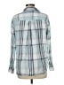 Grayson 100% Linen Plaid Blue Long Sleeve Blouse Size Med (3) - photo 2