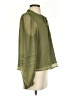 Ann Taylor LOFT 100% Polyester Green Long Sleeve Polo Size XS - photo 4