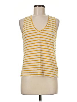 Madewell Whisper Cotton V-Neck Pocket Tank in Baker Stripe