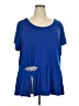 Ashley Stewart Blue Short Sleeve Top Size 26 - 28 Plus - photo 1