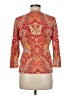 Talbots Paisley Orange Cardigan Size Med Petite - photo 2