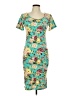 Assorted Brands Print Teal Casual Dress Size L - photo 1