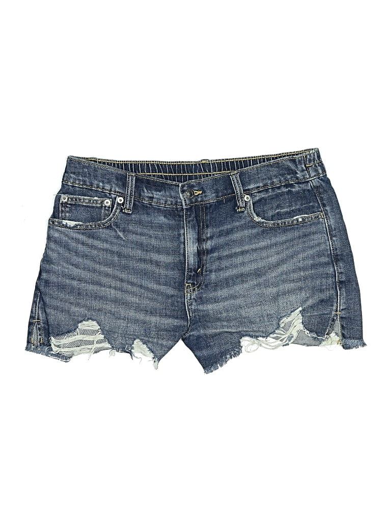 Pre-owned Aerie Denim Shorts In Blue