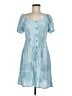 SO 100% Rayon Paisley Blue Casual Dress Size M - photo 1