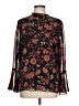 Chico's Floral Black Long Sleeve Blouse Size Lg (2) - photo 1