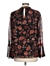 Chico's Floral Black Long Sleeve Blouse Size Lg (2) - photo 2