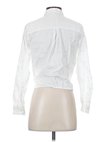 Madewell White Tie-Front Shirt (view 2)
