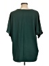 Entro 100% Polyester Green Short Sleeve Blouse Size L - photo 2