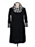 Studio One 100% Acrylic Houndstooth Black Casual Dress Size XL - photo 1
