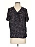 Allegra K 100% Polyester Stars Blue Short Sleeve Blouse Size S - photo 1