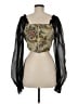 Shein 100% Polyester Black 3/4 Sleeve Blouse Size 8 - 10 - photo 2