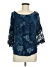 Indigo Thread Co. 100% Rayon Blue 3/4 Sleeve Blouse Size M - photo 1