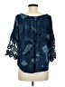 Indigo Thread Co. 100% Rayon Blue 3/4 Sleeve Blouse Size M - photo 2