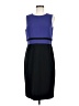 Kasper Color Block Blue Cocktail Dress Size 6 - photo 1