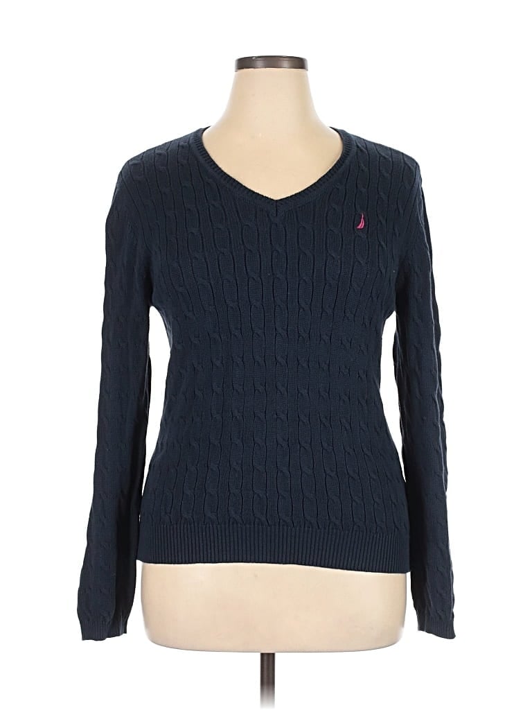 Pre-owned Nautica Pullover Sweater In Blue