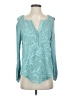 Tiny Teal Long Sleeve Blouse Size M - photo 1