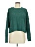 American Eagle Outfitters 100% Polyester Solid Green Pullover Sweater Size M - photo 1