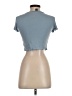 Shein Blue Short Sleeve Turtleneck Size 4 - photo 2