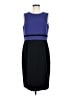 Kasper Color Block Blue Cocktail Dress Size 8 - photo 1