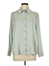 Zara Solid Green Long Sleeve Blouse Size L - photo 1