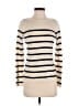 J. McLaughlin Stripes Ivory Pullover Sweater Size M - photo 1