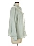 Zara Solid Green Long Sleeve Blouse Size L - photo 4