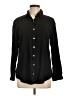 CIENNA 100% Rayon Solid Black Long Sleeve Button-Down Shirt Size L - photo 1