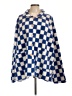 Beach Riot Checkered-gingham Blue Poncho Size L - photo 1