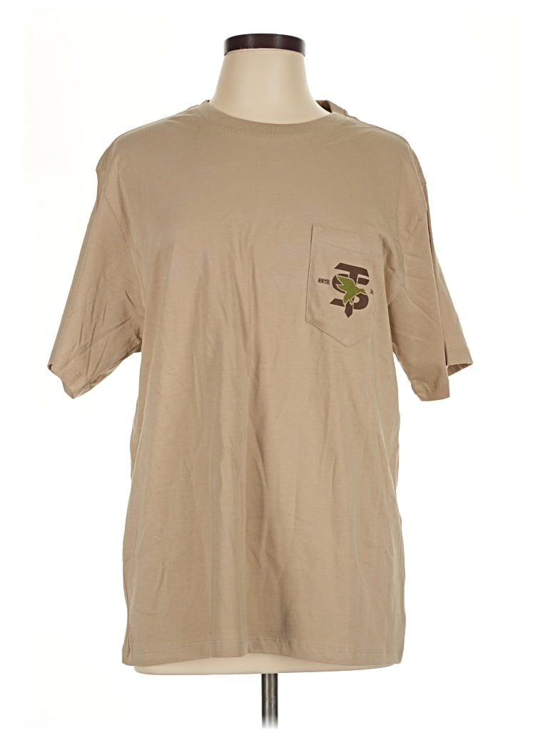 Pre-owned Assorted Brands Short Sleeve T-shirt In Tan