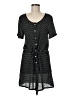 Assorted Brands 100% Cotton Polka Dots Black Casual Dress Size Med - Lg - photo 1