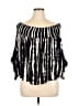 Mud Pie 100% Viscose Black 3/4 Sleeve Blouse Size Med - Lg - photo 1