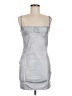 PrettyLittleThing Metallic Silver Cocktail Dress Size 10 - photo 1