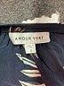 Amour Vert 100% Silk Floral Blue Short Sleeve Silk Top Size S - photo 7
