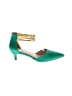 Trary Color Block Green Heels Size 7 1/2 - photo 1