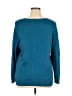Karen Scott 100% Cotton Teal Pullover Sweater Size 1X - photo 2