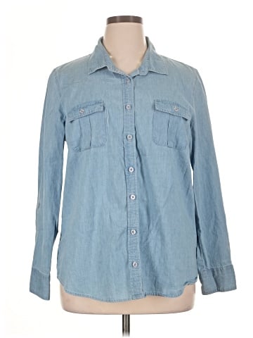 Faded Glory Long Sleeve Button-Down Shirt (view 1)
