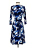 London Style Print Blue Cocktail Dress Size 4 - photo 2