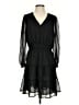 Ann Taylor LOFT 100% Polyester Black Casual Dress Size 4 - photo 1