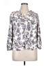 vintage threadz 100% Rayon Paisley Ivory 3/4 Sleeve Blouse Size XL - photo 1
