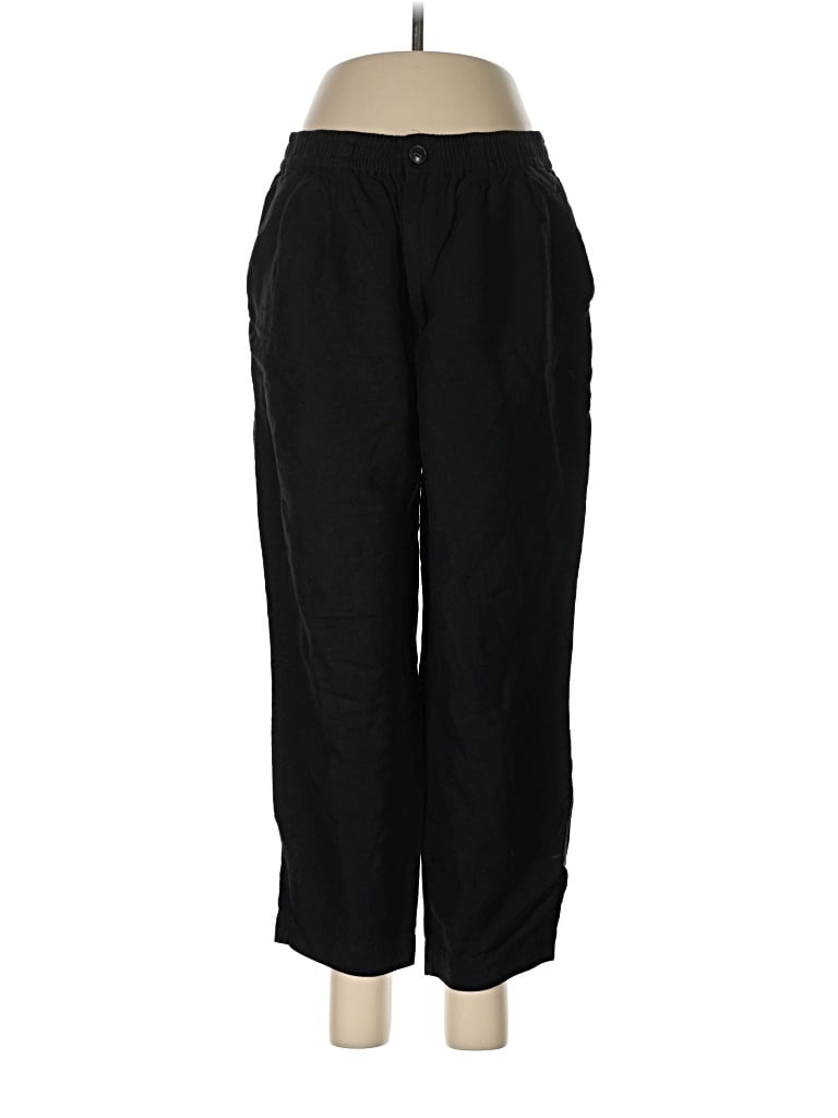 Pre-owned Madewell Linen Pants In Black