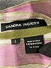 Sandra Ingrish Checkered-gingham Purple Long Sleeve Button-Down Shirt Size L - photo 7