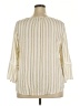 I.N. Studio 100% Rayon Stripes Ivory 3/4 Sleeve Button-Down Shirt Size 2X - photo 2