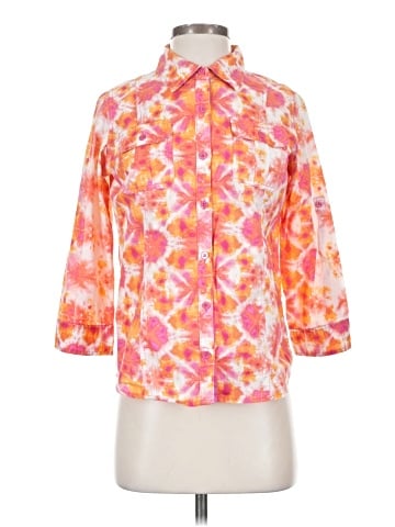 Caribbean Joe 3/4 Sleeve Button-Down Shirt (view 1)