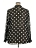Torrid 100% Polyester Polka Dots Black Long Sleeve Blouse Size 2X Plus (2) - photo 2