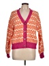 On 34th 100% Polyester Orange Cardigan Size L - photo 1